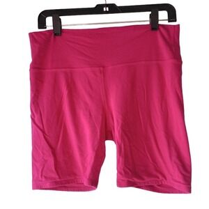 La Detresse Hot Pink Cotton Spandex Bike Shorts High Waist Size Medium Stretchy